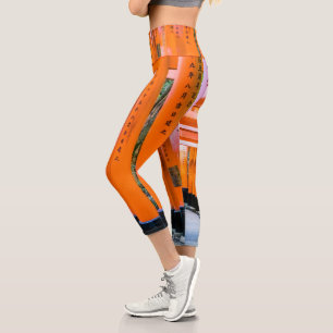 Fifty shades of orange - Senbon Torii, Kyoto Capri Leggings