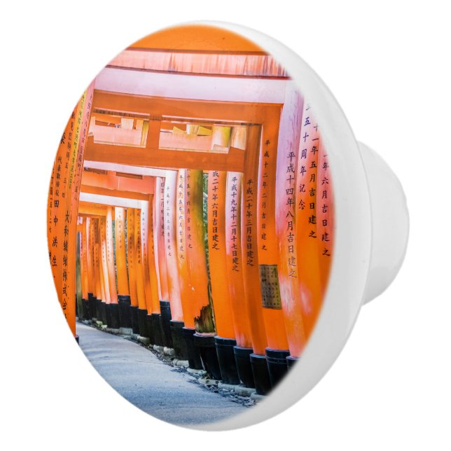 Fifty shades of orange - Senbon Torii, Kyoto Ceramic Knob (Right)
