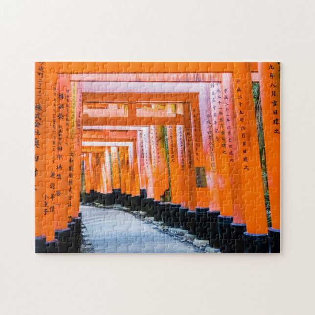 Fifty shades of orange - Senbon Torii, Kyoto Jigsaw Puzzle (Horizontal)
