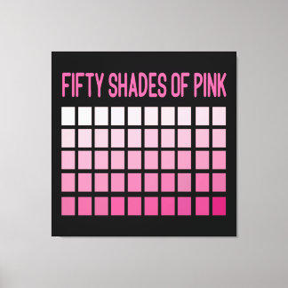 Fifty Shades of Pink Canvas Print