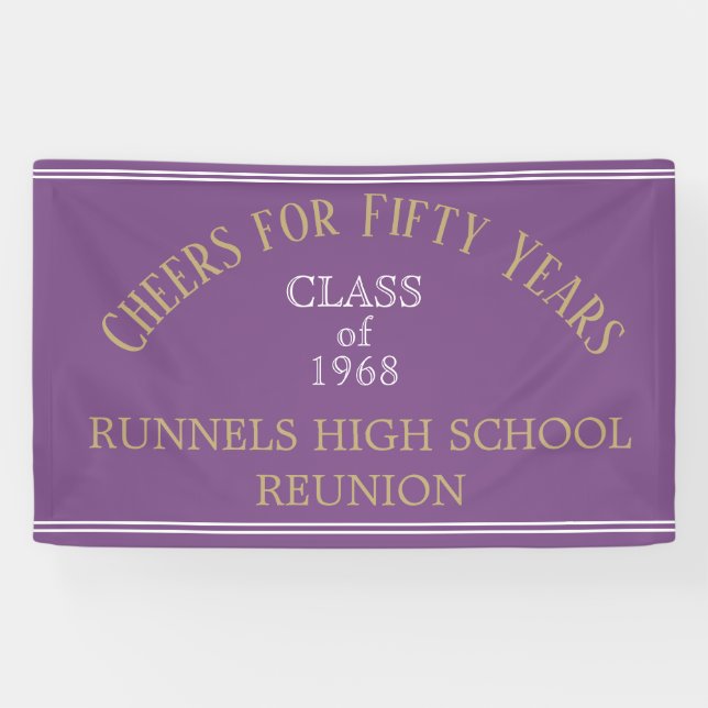 FIFTY YEAR reunion banner (Horizontal)