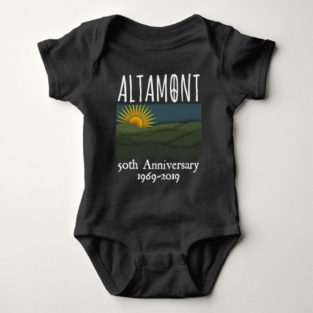 Fifty Years Altamont Speedway Free Concert 1969 Baby Bodysuit (Front)