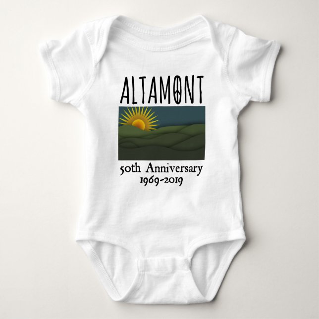 Fifty Years Altamont Speedway Free Concert 1969 Baby Bodysuit (Front)