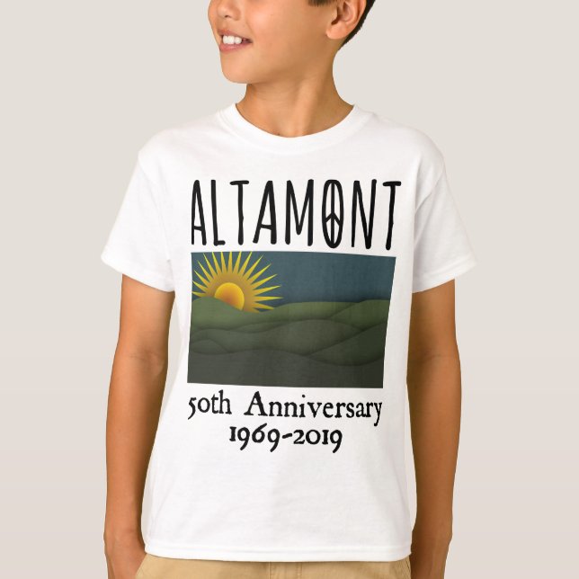 Fifty Years Altamont Speedway Free Concert 1969 T-Shirt (Front)