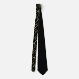 Fifty Years Fabulous at 50 Gold Typography Age 50 Tie