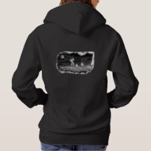 Fig & Blinky Graveyard Ladies Black Hoodie