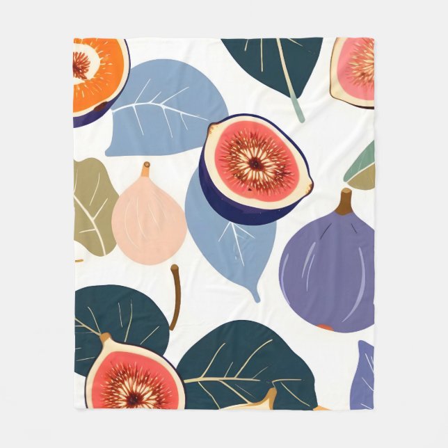 Fig Bohème Fleece Blanket (Front)