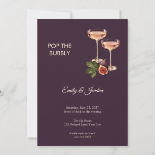 Fig Champagne Engagement Party Invitation