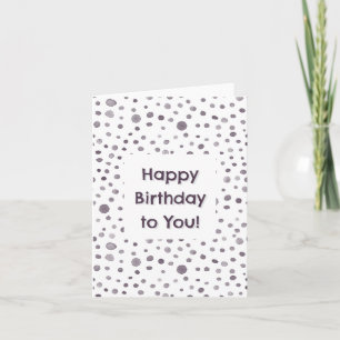 Fig Confetti Watercolor Dots Birthday Card