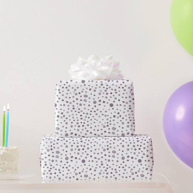 Fig Confetti Watercolor Dots Wrapping Paper (Party Gifts)