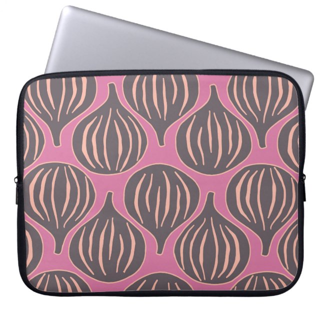 Fig Fantasy: Vintage Holiday Seamless Laptop Sleeve (Front)