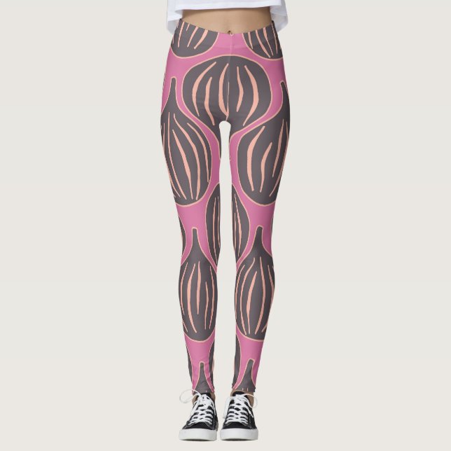 Fig Fantasy: Vintage Holiday Seamless Leggings (Front)