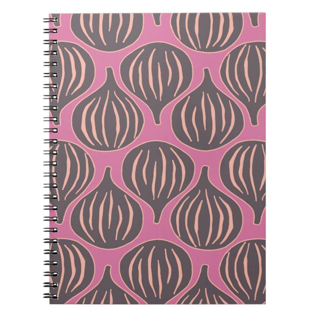 Fig Fantasy: Vintage Holiday Seamless Notebook (Front)