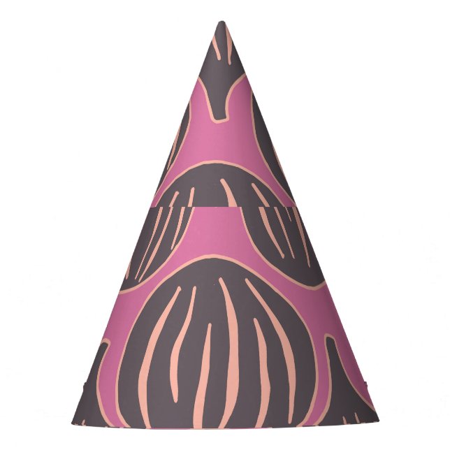 Fig Fantasy: Vintage Holiday Seamless Party Hat (Front)