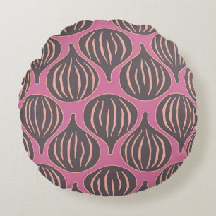 Fig Fantasy: Vintage Holiday Seamless Round Cushion