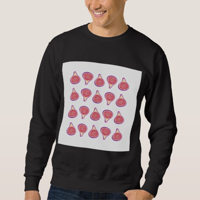 Fig Fruit Drawing Kitchen Nook Print Decor Gift Sweatshirt (Front)