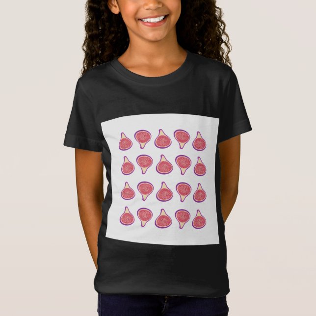 Fig Fruit Drawing Kitchen Nook Print Decor Gift T-Shirt (Front)