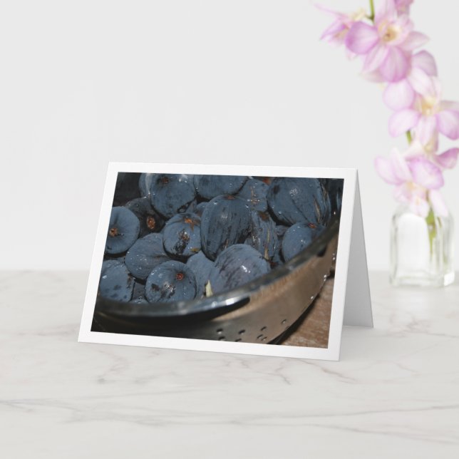 Fig Fruit in Colander Card (Orchid)