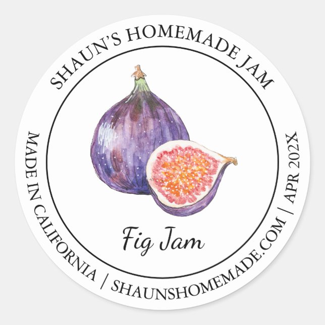 Fig Jam Modern label (Front)