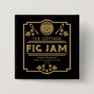 Fig Jam Seller 15 Cm Square Badge