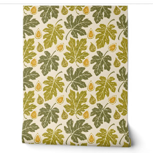 Fig Leaf Study Vintage Botanicals Wallpaper