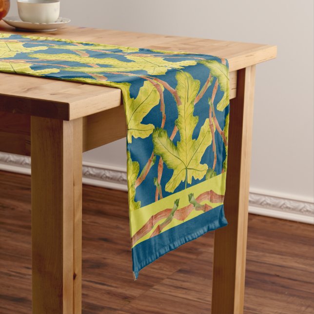 Fig Leaves on a Table Runner (In Situ)