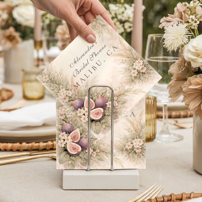 Fig Orchard Elegance Bridal Shower Napkin (Creator Uploaded)