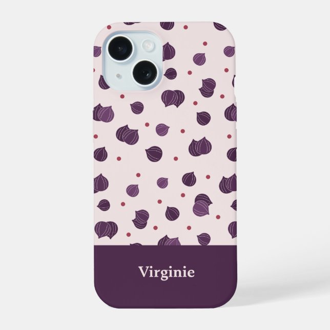Fig Pattern iPhone 15 Case (Back)