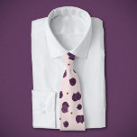 Fig Pattern Tie<br><div class="desc">A man's tie with a pattern of fig and polka dots on a light pink background. A lovely gift for a lover of fruits, a vegan, etc.</div>