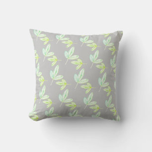 Fig Tree Leaf Pattern Throw Pillow Cushion