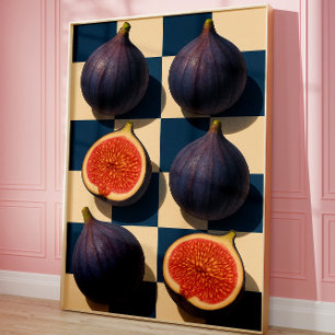 Fig wall art, Trendy Kitchen art for Food Lover Poster