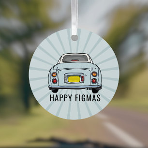 Figarations Blue Figaro Car Christmas Ornament