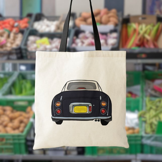 Figarations Cute Black Figaro Car Tote Bag (Fun tote bag for the black figaro car owner)