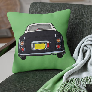 Figarations Cute Figaro Black Japanese Car Green Cushion