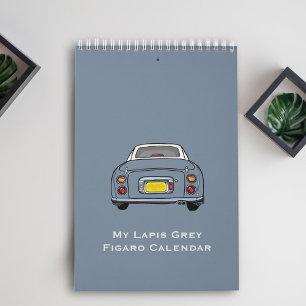 Figarations Cute Lapis Grey Figaro Car Calendar