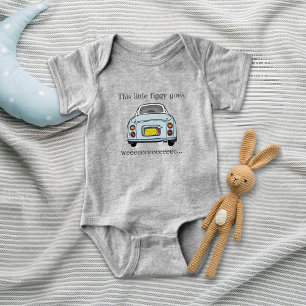 Figarations Cute Little Blue Figaro Car Name Baby Bodysuit