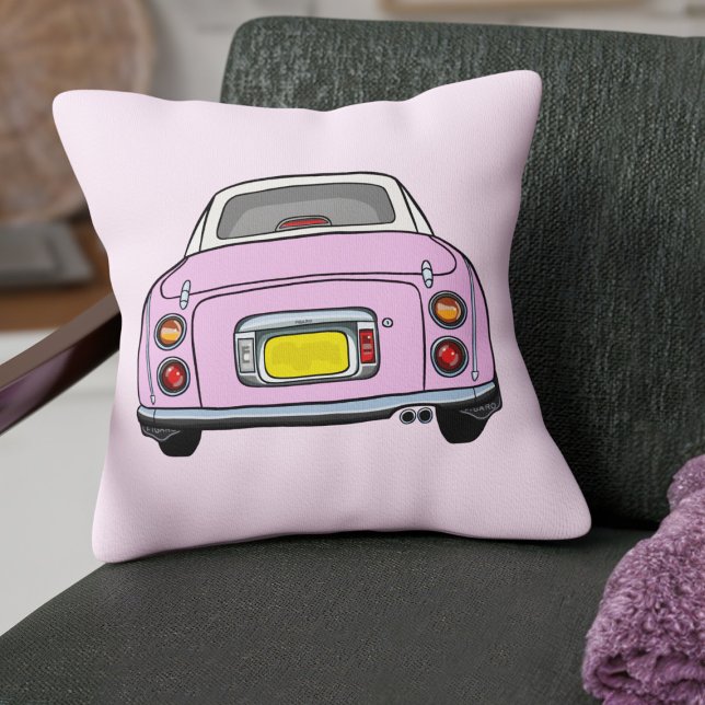 Figarations Cute Pink Figaro Car Cushion (Fun pink figgy on a pink pillow perfect for your car or home)