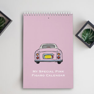 Figarations Cute Pink Figaro Car Garage Calendar