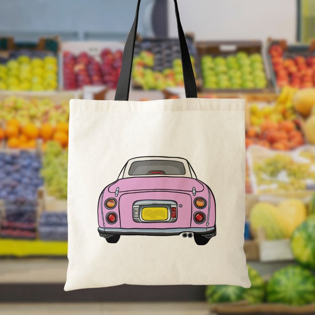 Figarations Cute Pink Figaro Car Tote Bag (Fun tote bag for the pink figaro car owner)