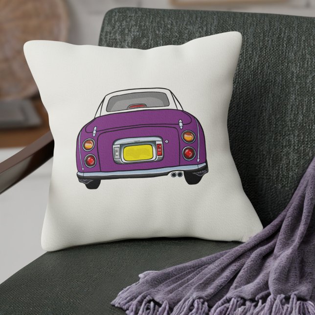 Figarations Cute Purple Figaro Car Cream Cushion (A pretty purple figaro car pillow for your home or your figgy)
