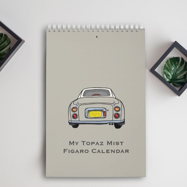 Figarations Cute Topaz Mist Figaro Car Garage Calendar (A calendar for all your topaz figaro car meetings)