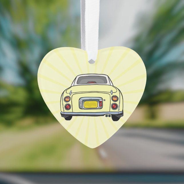 Figarations Cute Yellow Figaro Car Ornament (Fun figgy ornament to hang in your car or on your christmas tree. You can add your name or car reg)