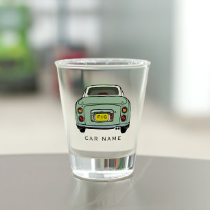 Figarations Emerald Green Figaro Name Shot Glass
