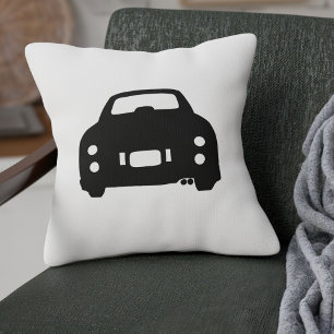Figarations Figaro Car Silhouette Black and White Cushion