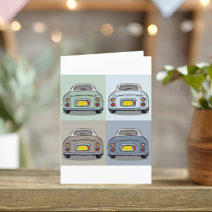 Figarations Figaro Cars Blank Greeting Card