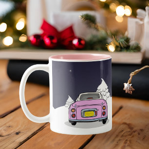 Figarations Figmas Holiday Pink Figaro Car Two-Tone Coffee Mug