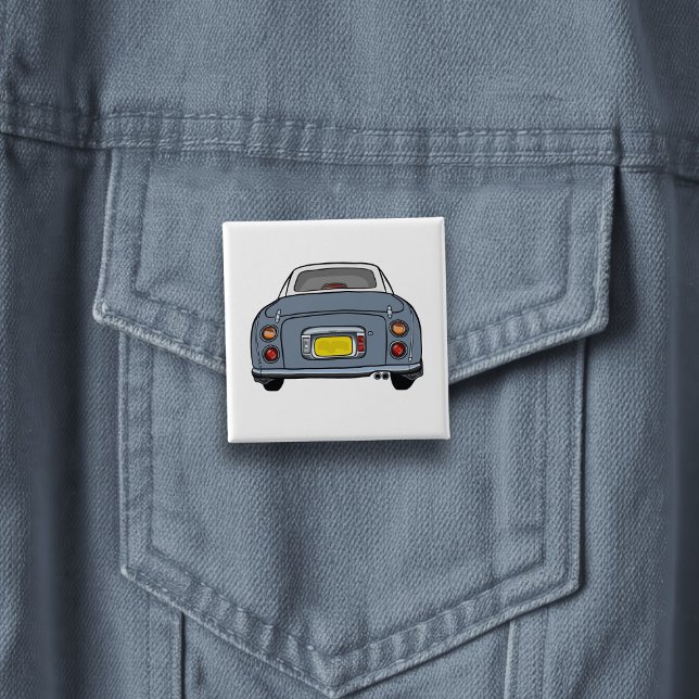 Figarations Lapis Grey Figaro Car Button Badge (A fun badge to pin to yourself)
