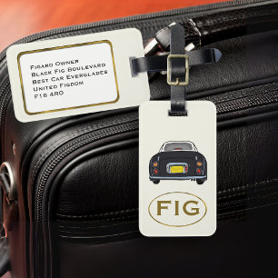 Figarations Monogram Black Figaro Car Luggage Tag