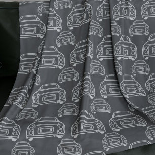 Figarations Monoline Grey Figaro Car Pattern Fleece Blanket