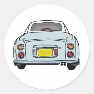 Figarations Pale Aqua Figaro Car Garage Scrapbook Classic Round Sticker